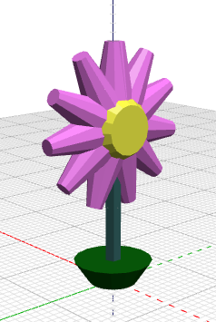 flower in 3d design